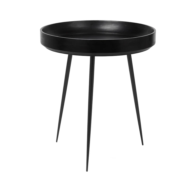 Bowl Soffbord Svartbetsat Mangoträ, 46 cm