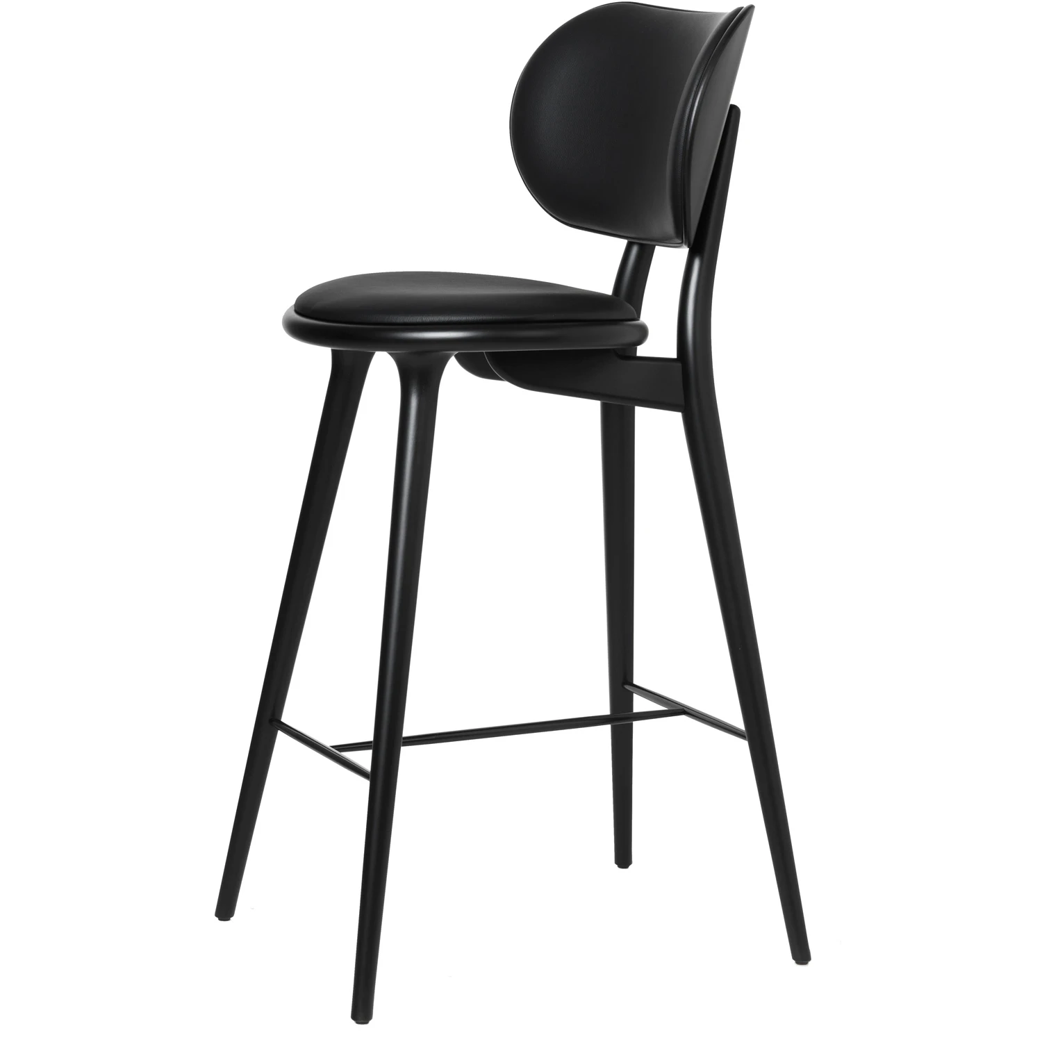 Mater The High Stool Backrest Barstol Svartlackerad - Barstolar Bok Svartlackerad Bok - 01224