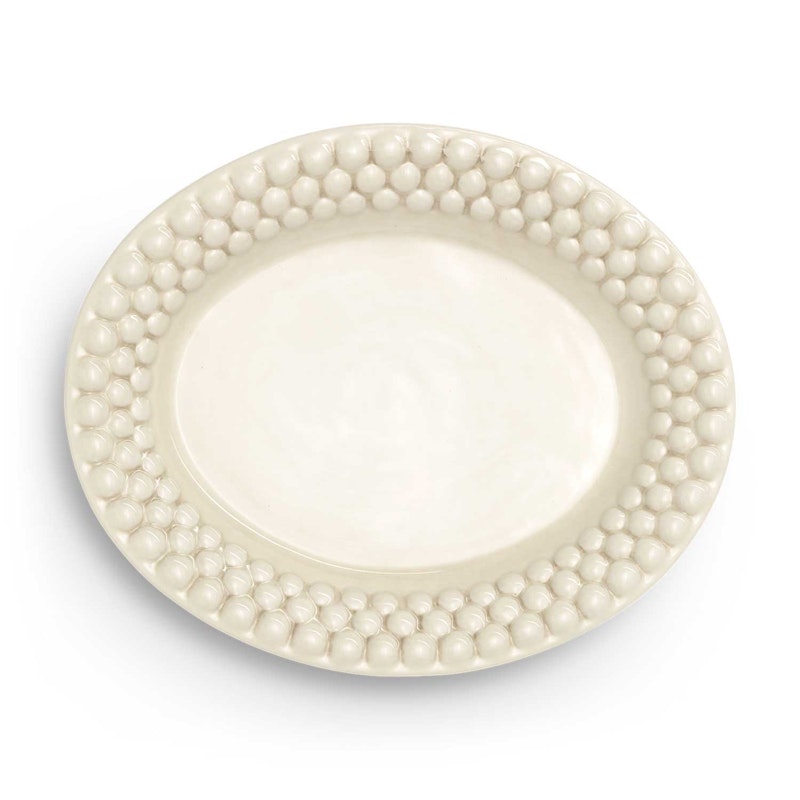 Bubbles Oval Tallrik 20 cm, Sand