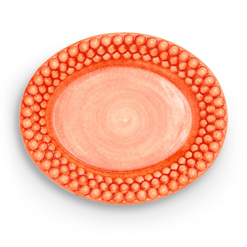 Bubbles Oval Tallrik 20 cm, Orange