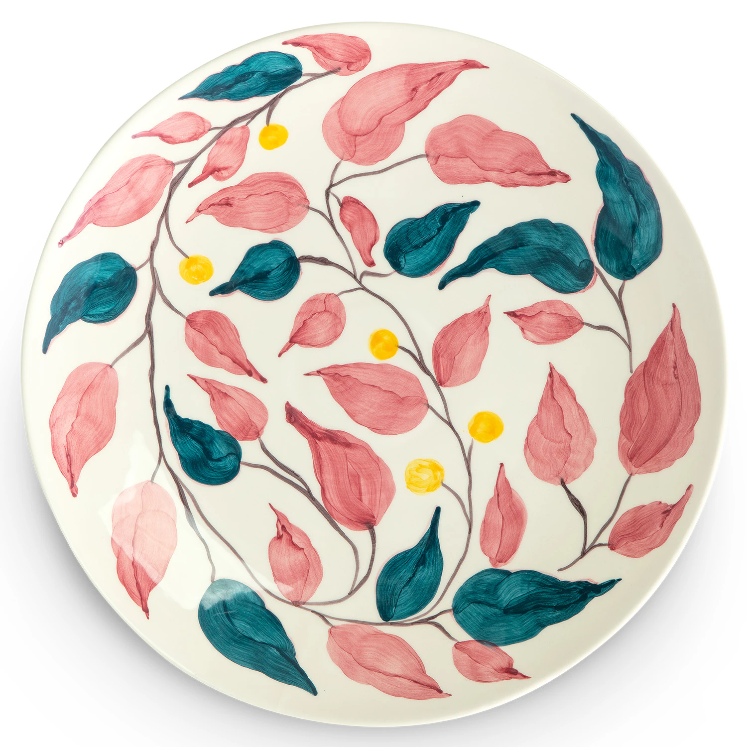 Mateus Flowers Serveringsfat Leaves 34 Cm - Uppl&auml;ggningsfat Keramik Off-White - MSBF1013