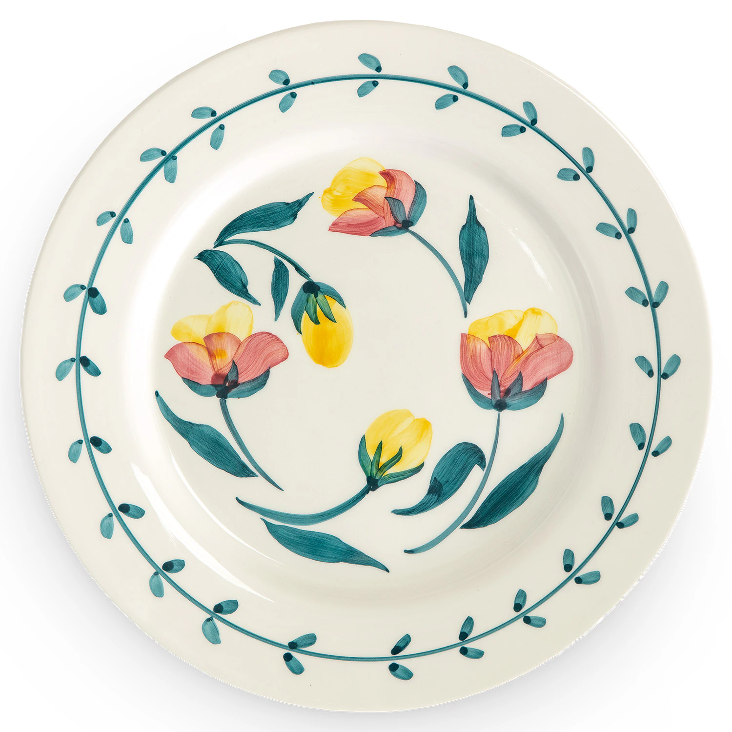 Mateus Flowers Tallrik Tulips 28 Cm - Mattallrikar Keramik Off-White - MSBF15CE