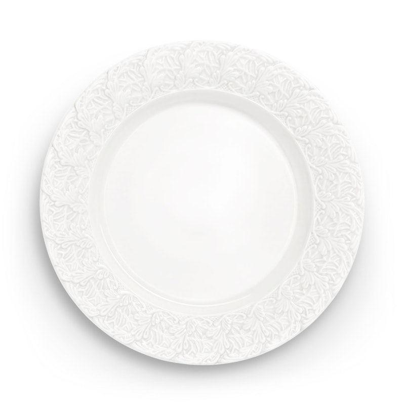 Lace Tallrik 25 cm, Vit