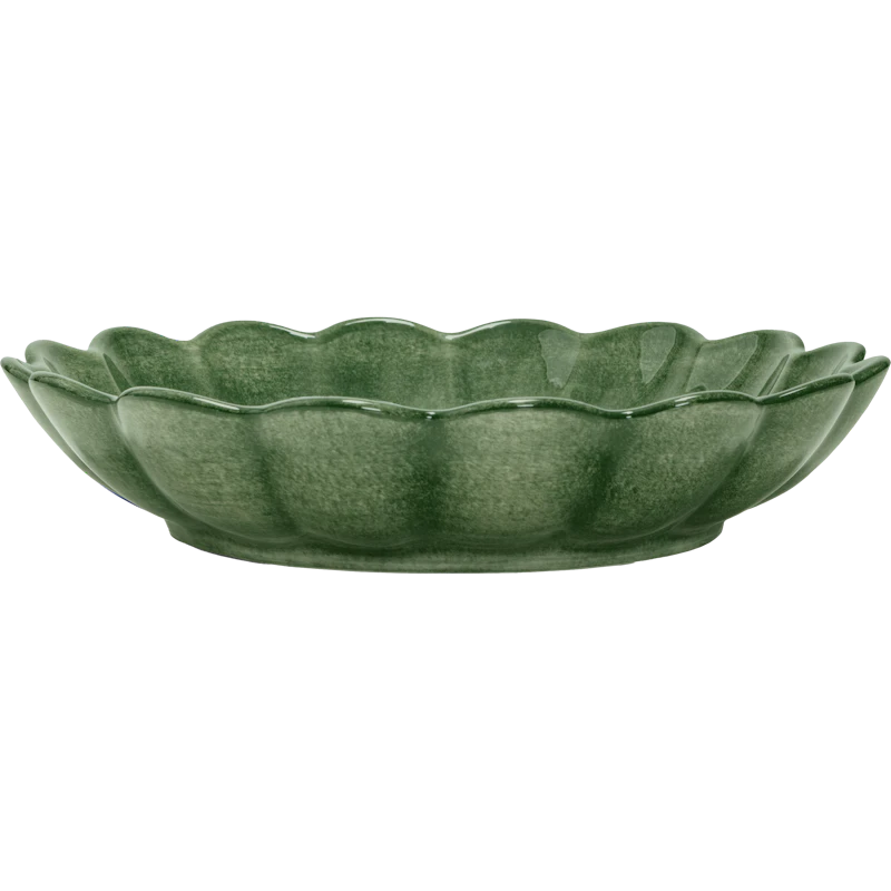 Oyster Skål 24 cm, Skogsgrön