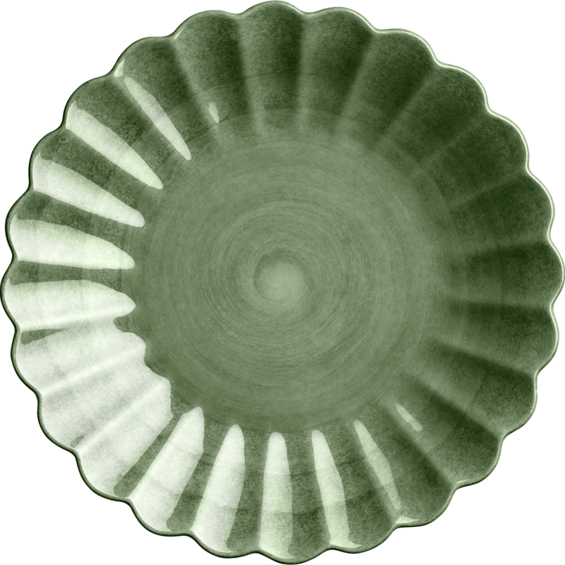 Oyster Tallrik 20 cm, Skogsgrön