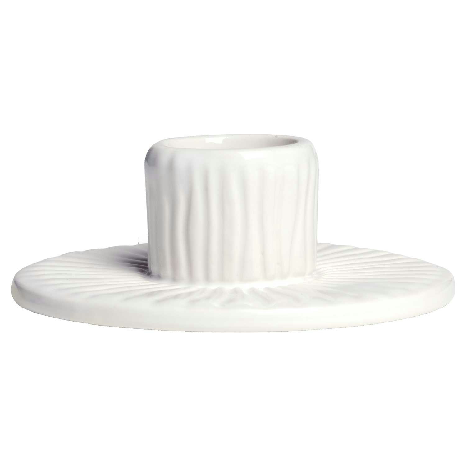 Mateus Stripes Ljusstake 8 Cm Vit - Ljusstakar Keramik Vit - EK08ST