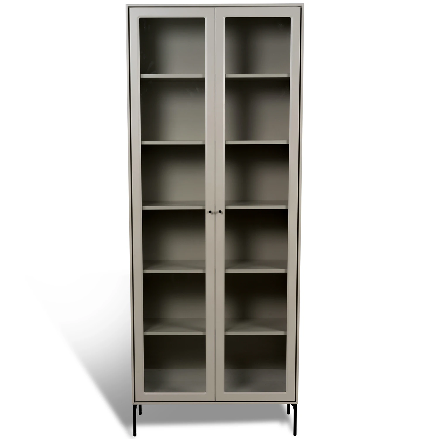 Mavis Volt Sk&aring;p Med Glasd&ouml;rrar 190 Cm Beige/svart - Sk&aring;p & vitrinsk&aring;p Mdf Svart - 1E53BG190D