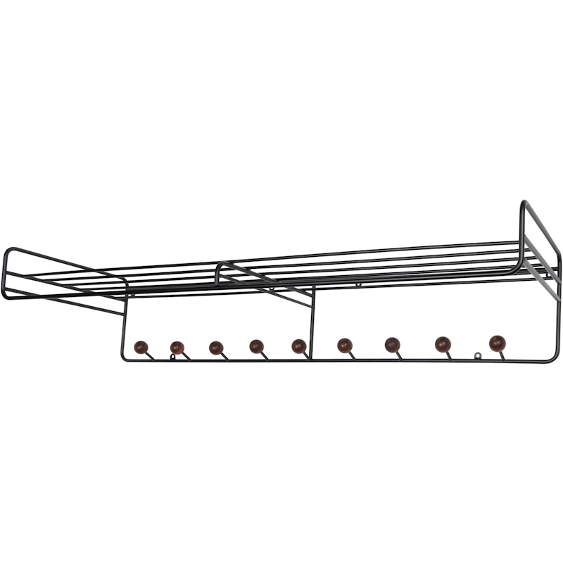 Bill Hatthylla L 102 cm, Svart / Walnut