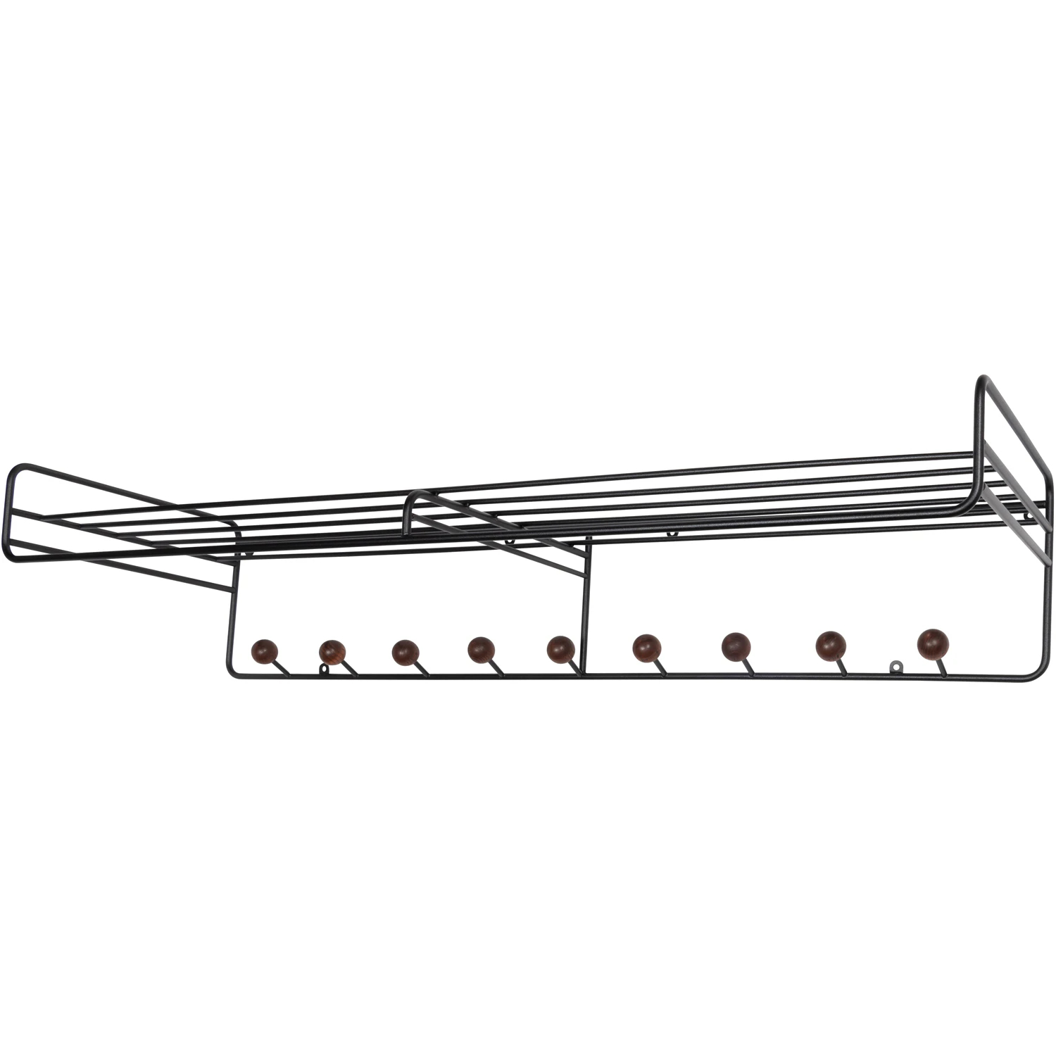 Maze Bill Hatthylla L 102 Cm Svart / Walnut - Hatthyllor Ask Svart - 502129