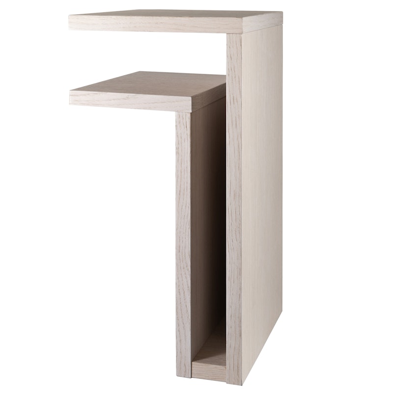 F-Shelf Vägghylla  Vänster, Vit Ek