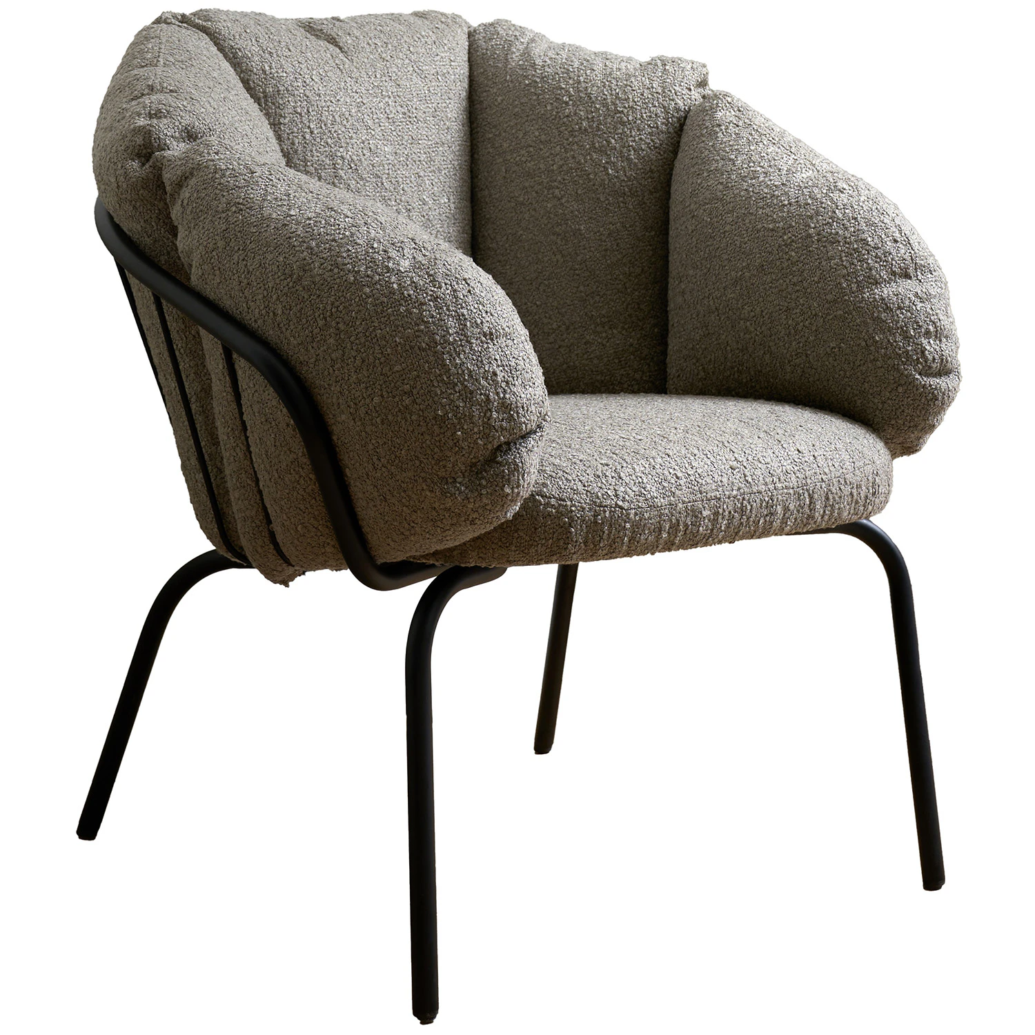 Maze Same Easy F&aring;t&ouml;lj Taupe / Svart - F&aring;t&ouml;ljer Boucl&eacute; Svart - 408724