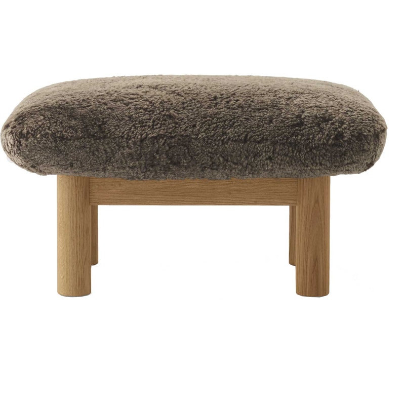 Brasilia Ottoman Naturlig Ek, Sheepskin Root