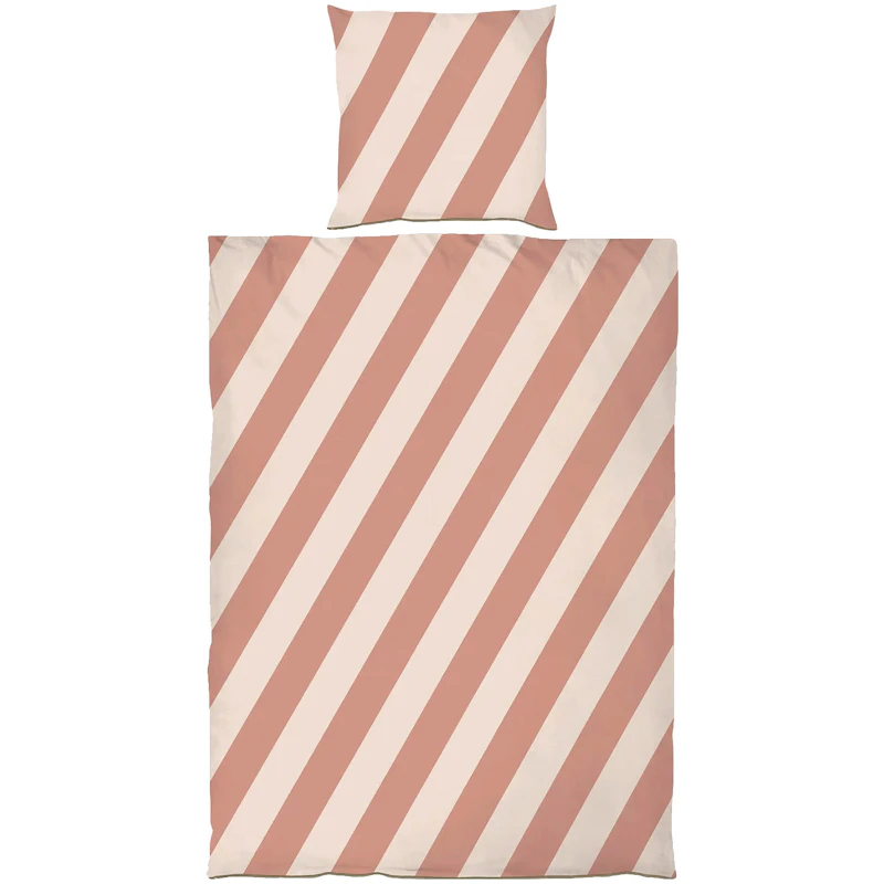 Diagonal Bäddset 140x200 + 60x63 cm, Sand / Brick