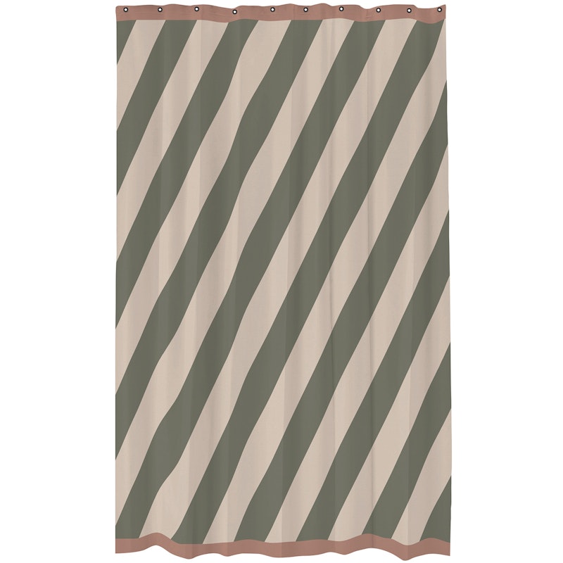 Diagonal Duschdraperi 150x200 cm, Olivgrön