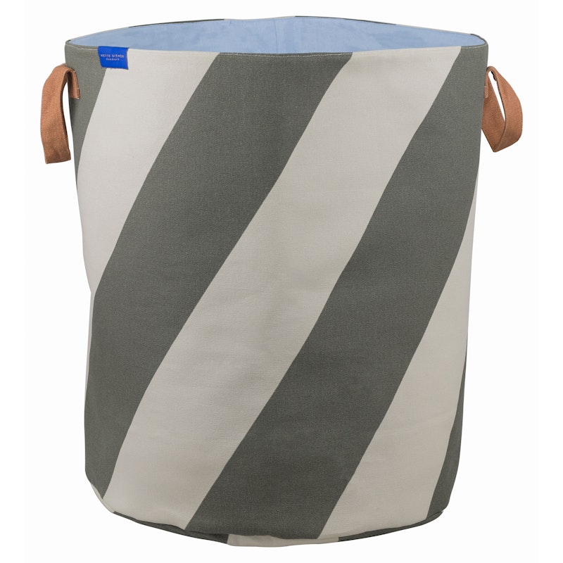 Diagonal Tvättkorg, Sand / Olivgrön
