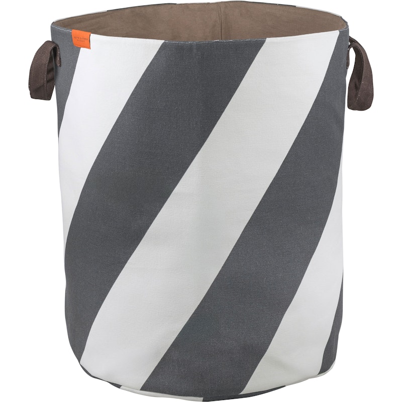 Diagonal Tvättkorg, Off-white / Mörkgrå