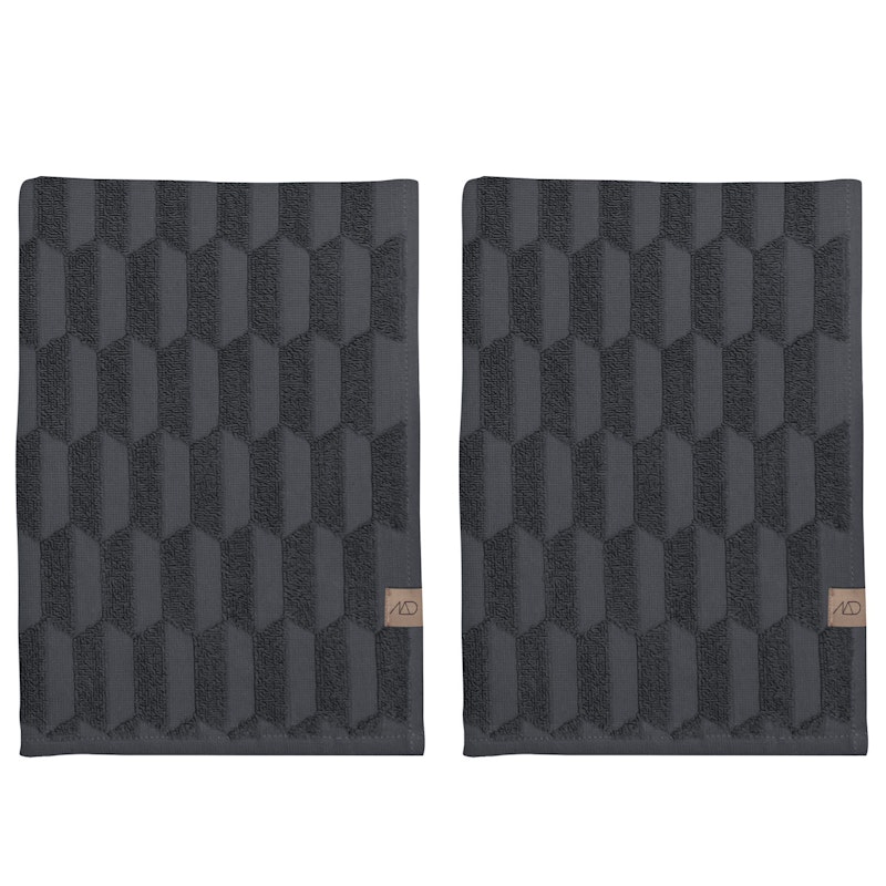 Geo Gästhandduk 35x55 cm 2-Pack, Antracit