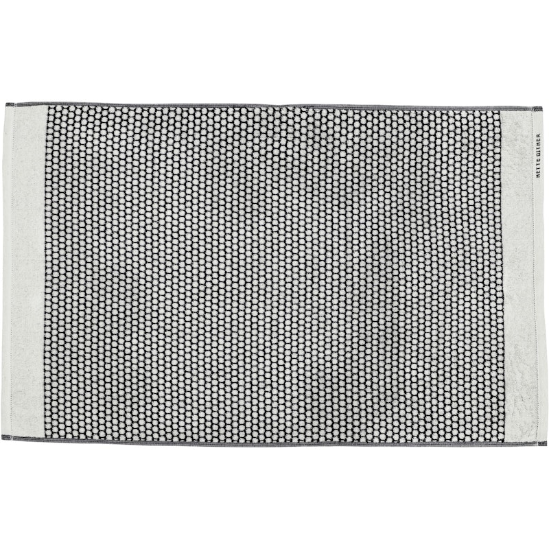 GRID Badrumsmatta 50x80 cm, Svart/Off-white