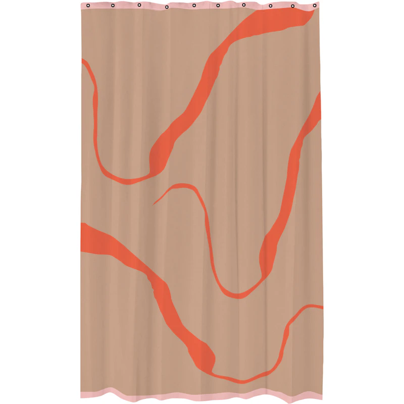 NOVA ARTE Duschdraperi 150x200 cm, Orange/Latte