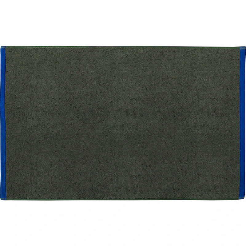 Soft Badrumsmatta 50x80 cm, Ljusblå / Olivgrön