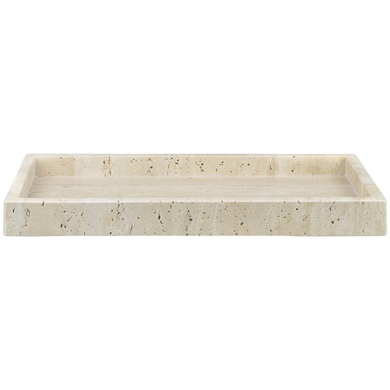 Travertine deco Bricka 16x31 cm