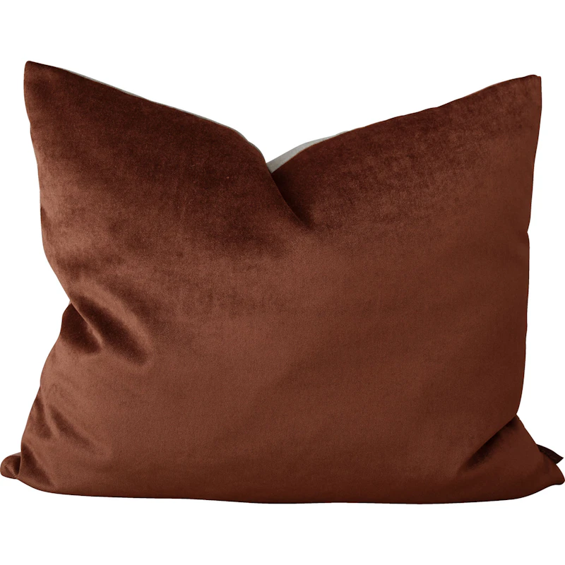 Focus Recycling Linen/Velvet Kudde 50x60 cm, Rust Red