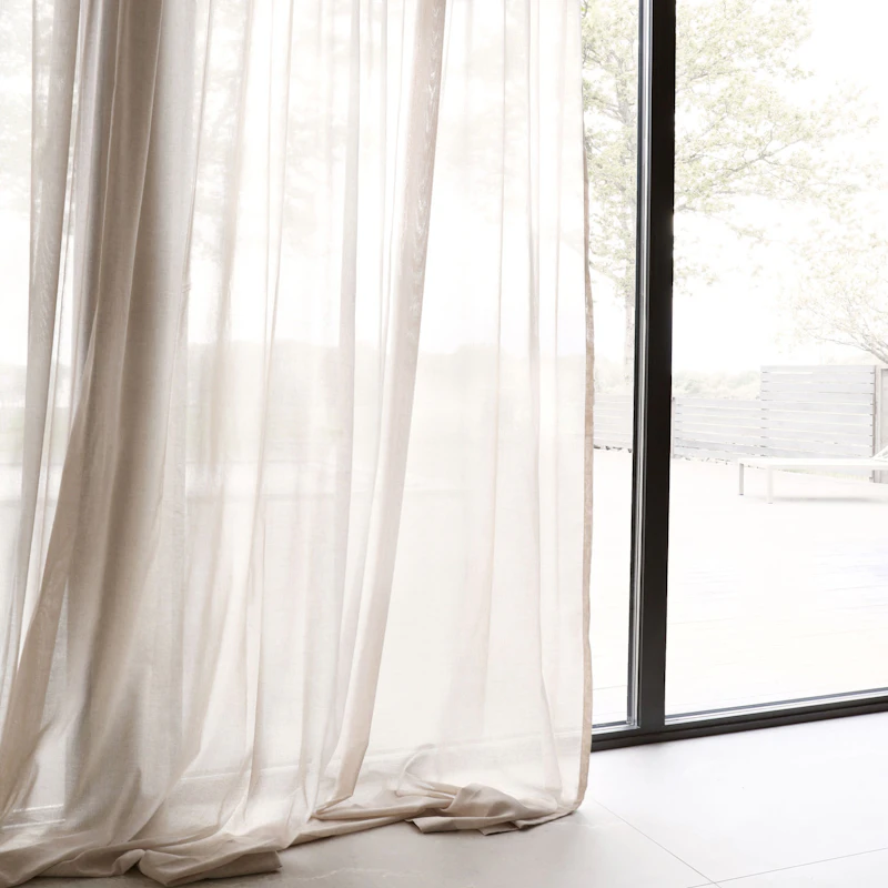 Vivi Gardin Återvunnet Tyg Dubbel Bredd, Natur, 290x290 cm