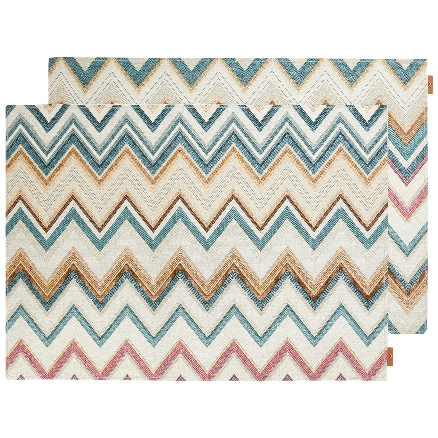 Missoni Home Happy Zigzag Bordstabletter 35x48 Cm 2-pack - Bordstabletter & Glasunderl&auml;gg Pvc Multi - 1E4TV00501100