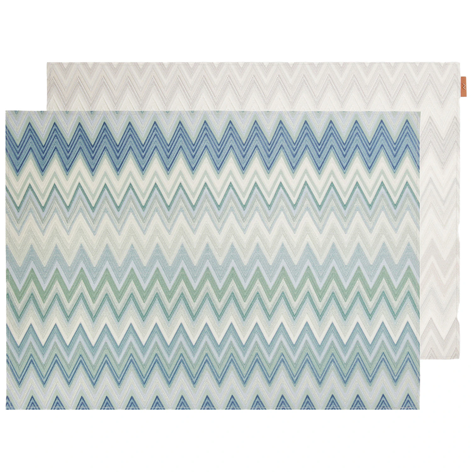 Missoni Home Zigzag Bordstablett 35x48 Cm 2-pack Petrol - Bordstabletter & Glasunderl&auml;gg Pvc Petrol - 8053147556246