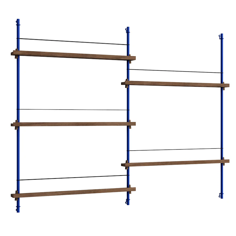Magazine Hylla 123x162 cm, Rökt Ek/Deep Blue