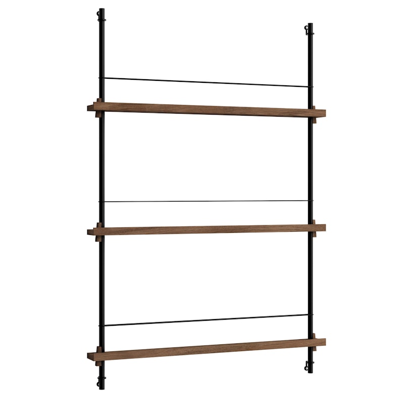 Magazine Hylla 85x123 cm, Rökt Ek/Svart