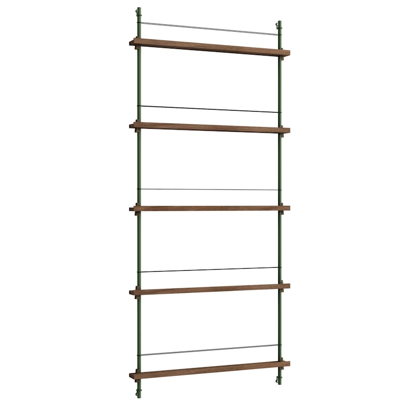 Magazine Hylla 85x188 cm, Rökt Ek/Grön