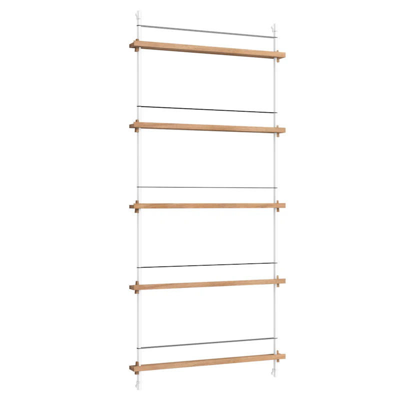 Magazine Hylla 85x188 cm, Ek/Vit