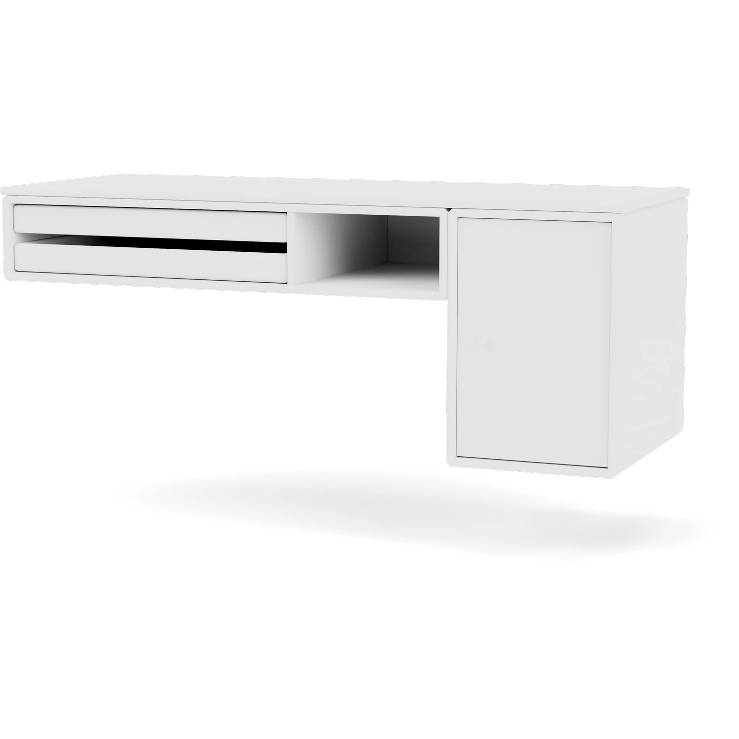 Montana Bureau V&auml;ggh&auml;ngt Skrivbord New White - Skrivbord Lackad Mdf New White - 00BUREAU-101