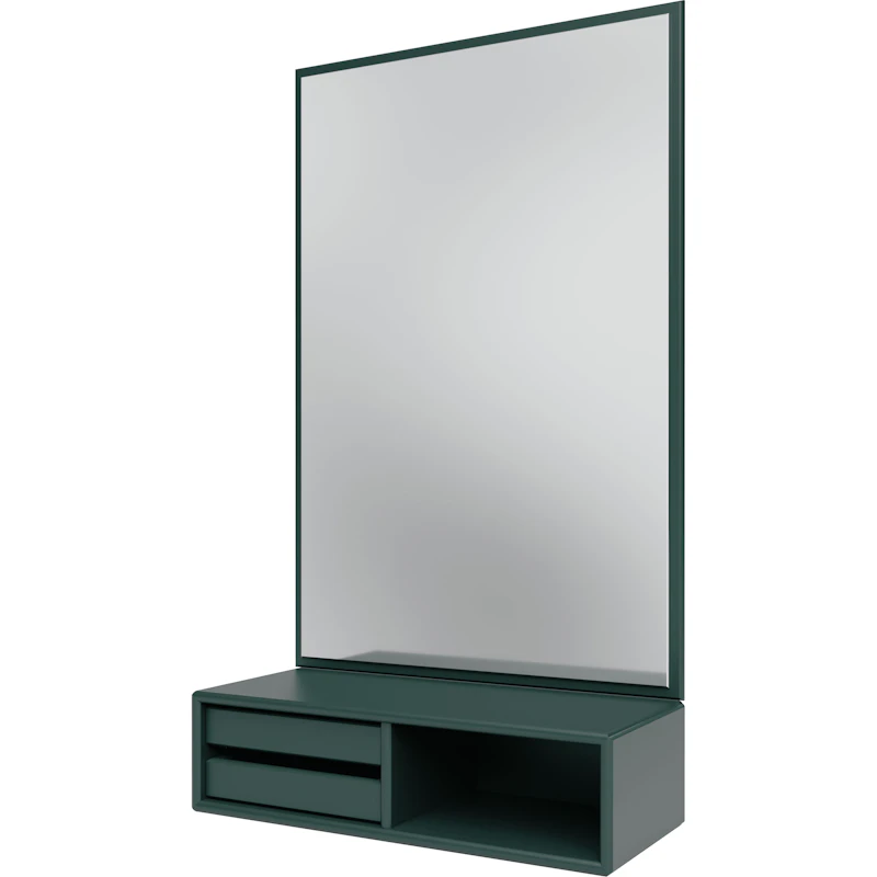 Glance Väggspegel Med Hylla, Black Jade