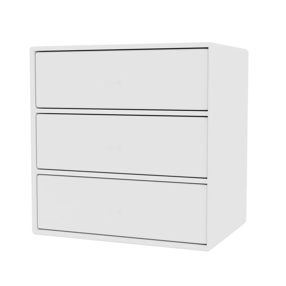 Montana Mini 1007 Hylla Med Tre L&aring;dor New White - S&auml;ngbord Lackad Mdf New White - 001007-101