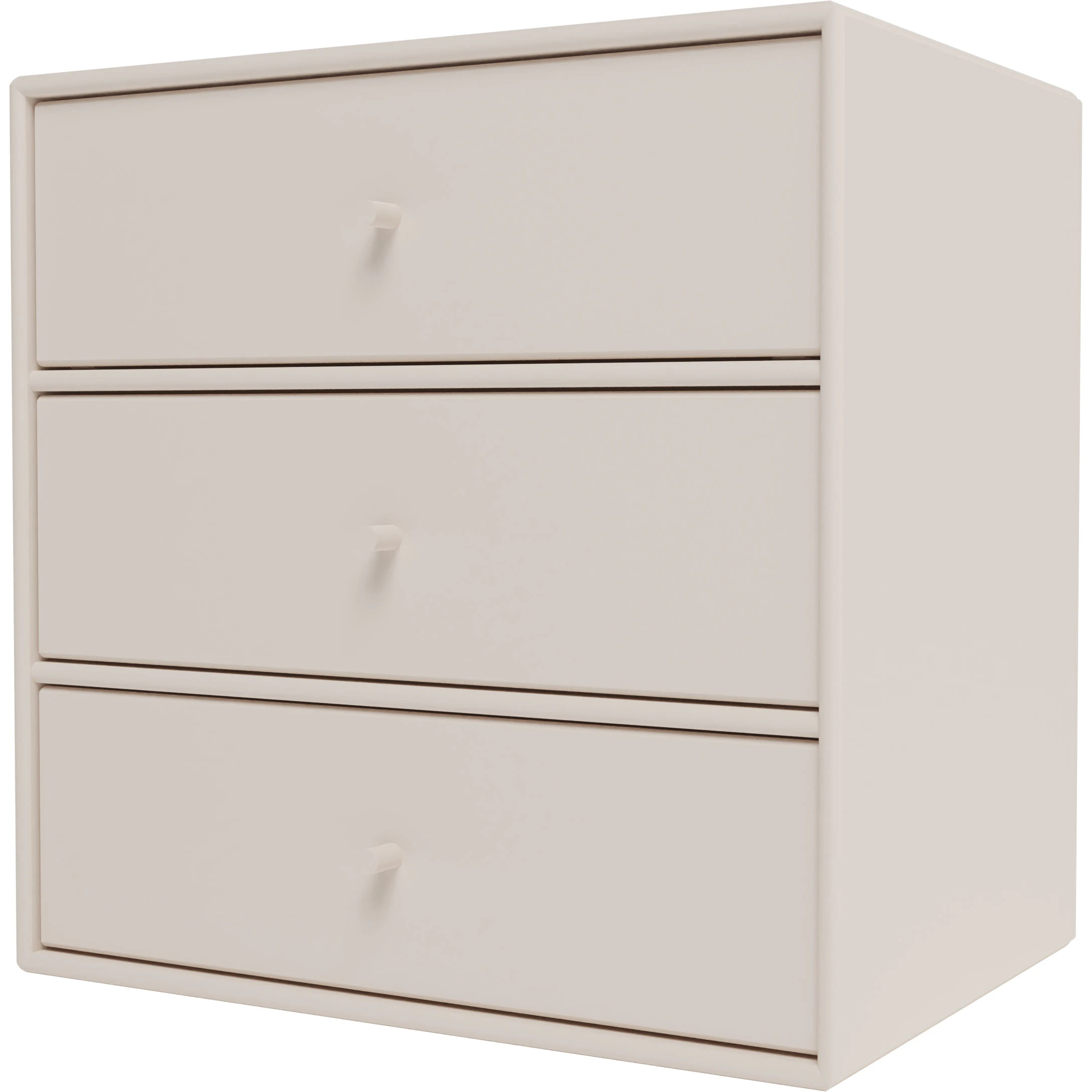 Montana Mini 1007 Hylla Med Tre L&aring;dor Clay - S&auml;ngbord Lackad Mdf Clay - 1007-168-CLAY