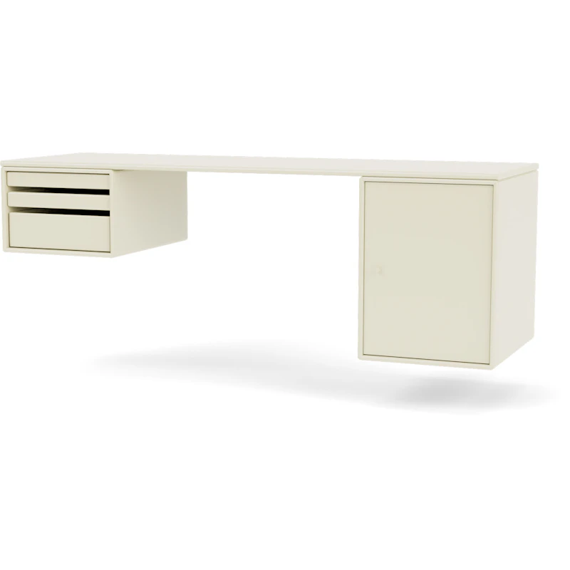 Workshop Vägghängt Skrivbord, Vanilj