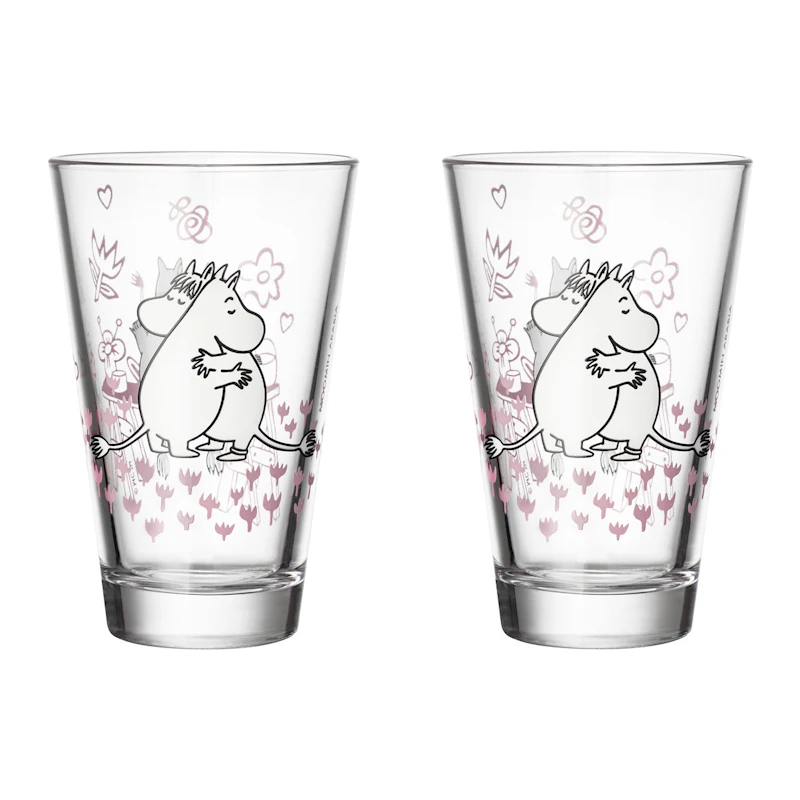 Moomin Glas 2-pack Kärlek 30
