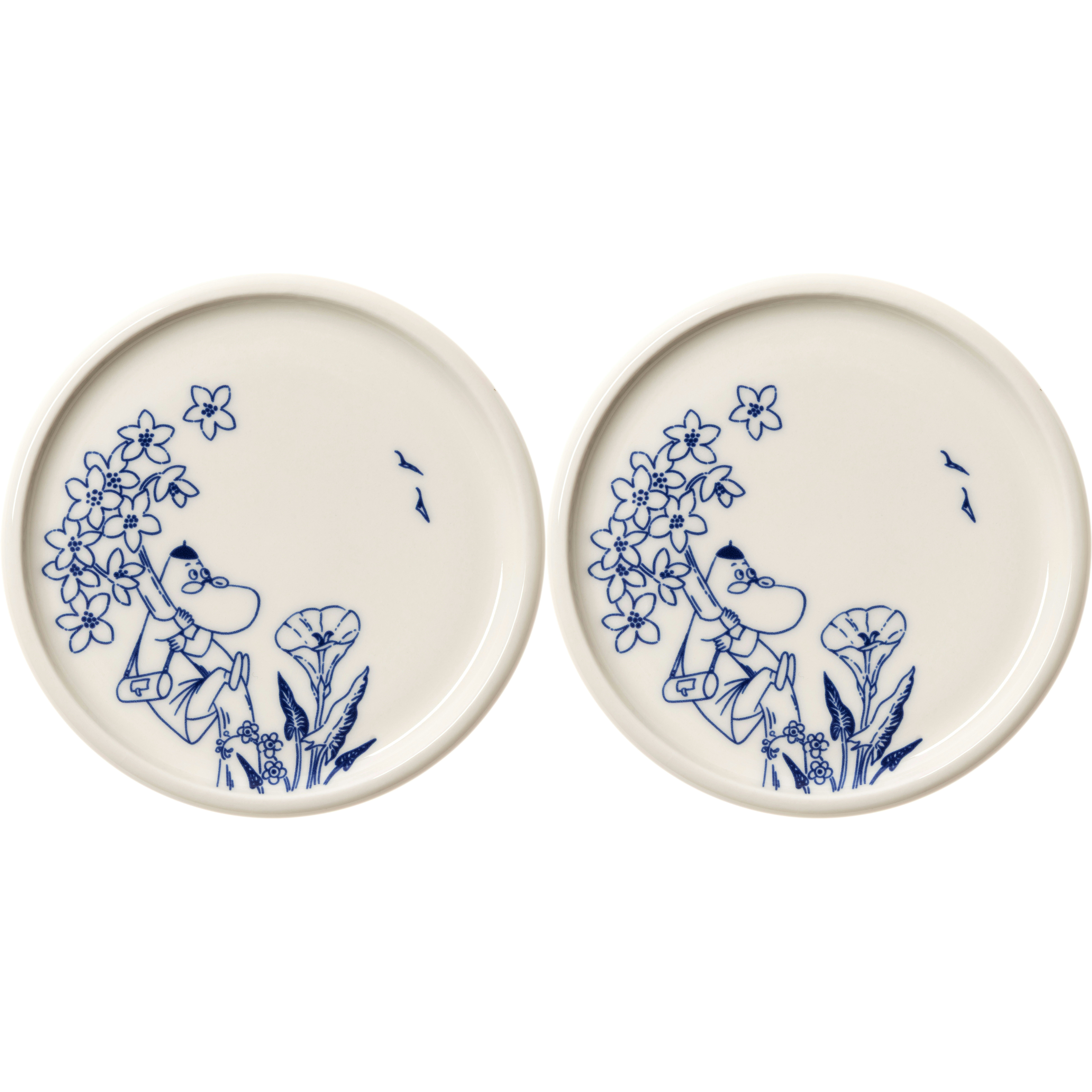 Moomin Arabia Moomin Minitallrik 12 Cm 2-pack Haru - Assietter roporslin Vit - 1083688