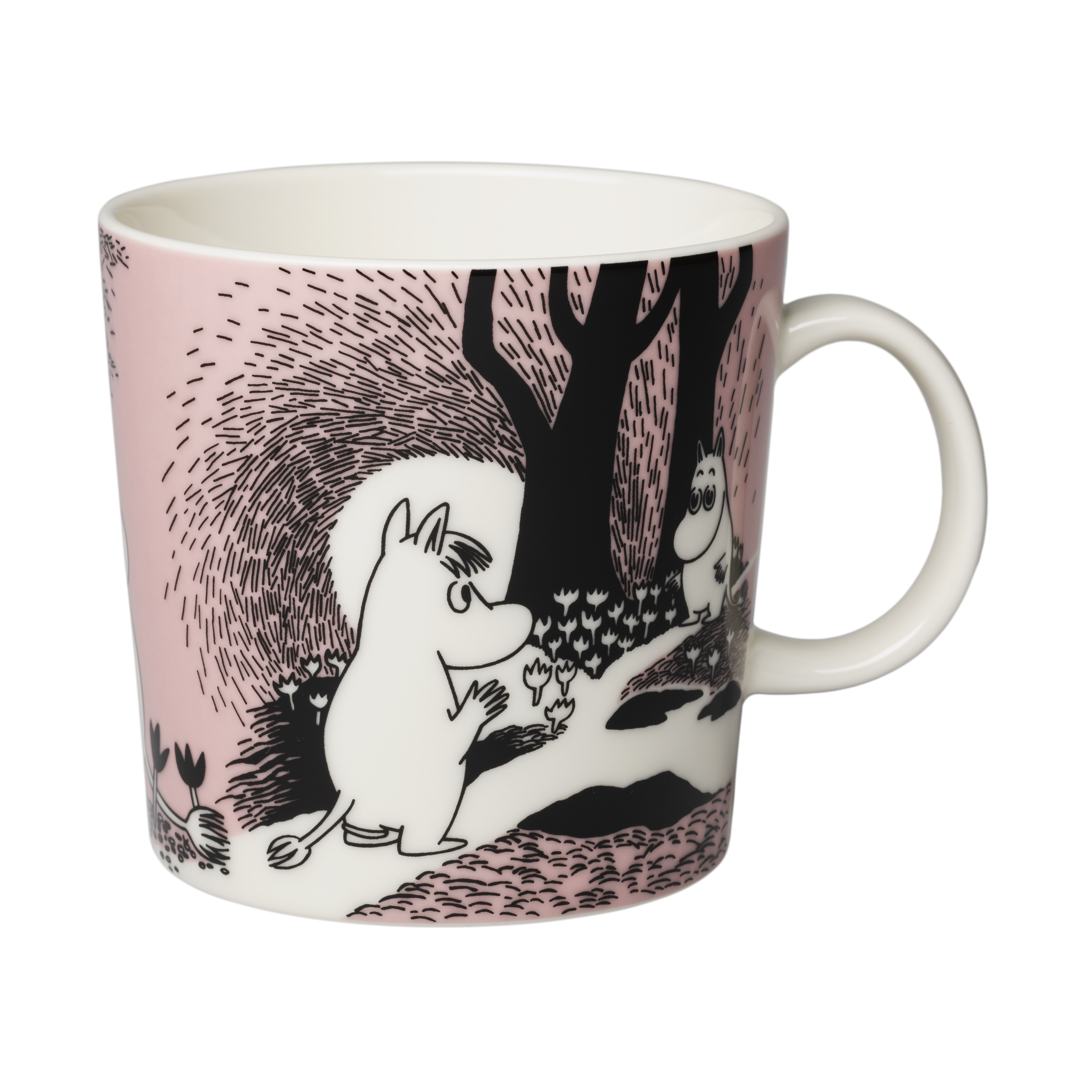 Moomin Arabia Moomin Mugg 40 Cl K&auml;rlek 30 - Kaffekoppar Vitroporslin Rosa - 1083239