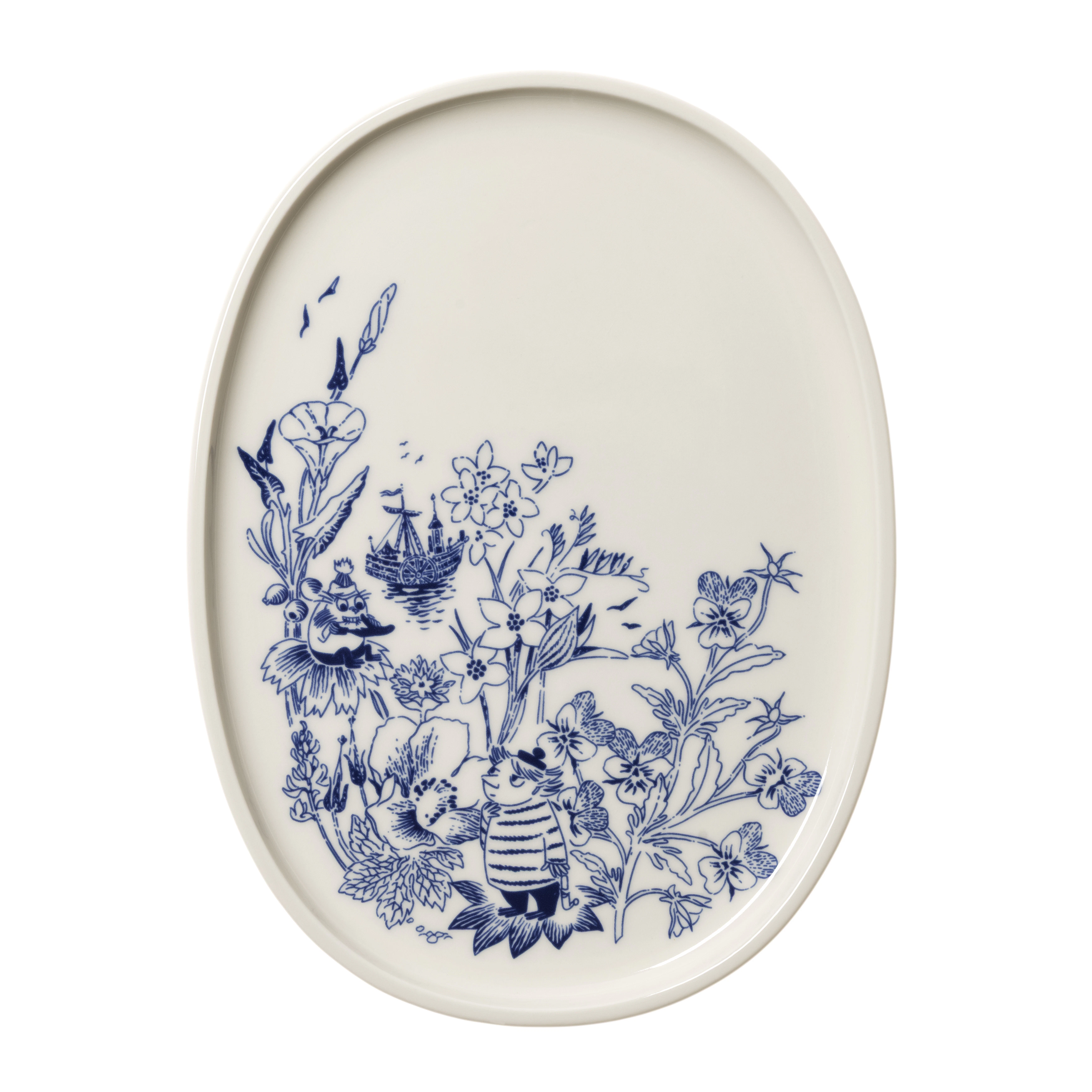 Moomin Arabia Moomin Serveringstallrik 17 Cm Haru Too-ticki - Uppl&auml;ggningsfat roporslin Vit - 1083686