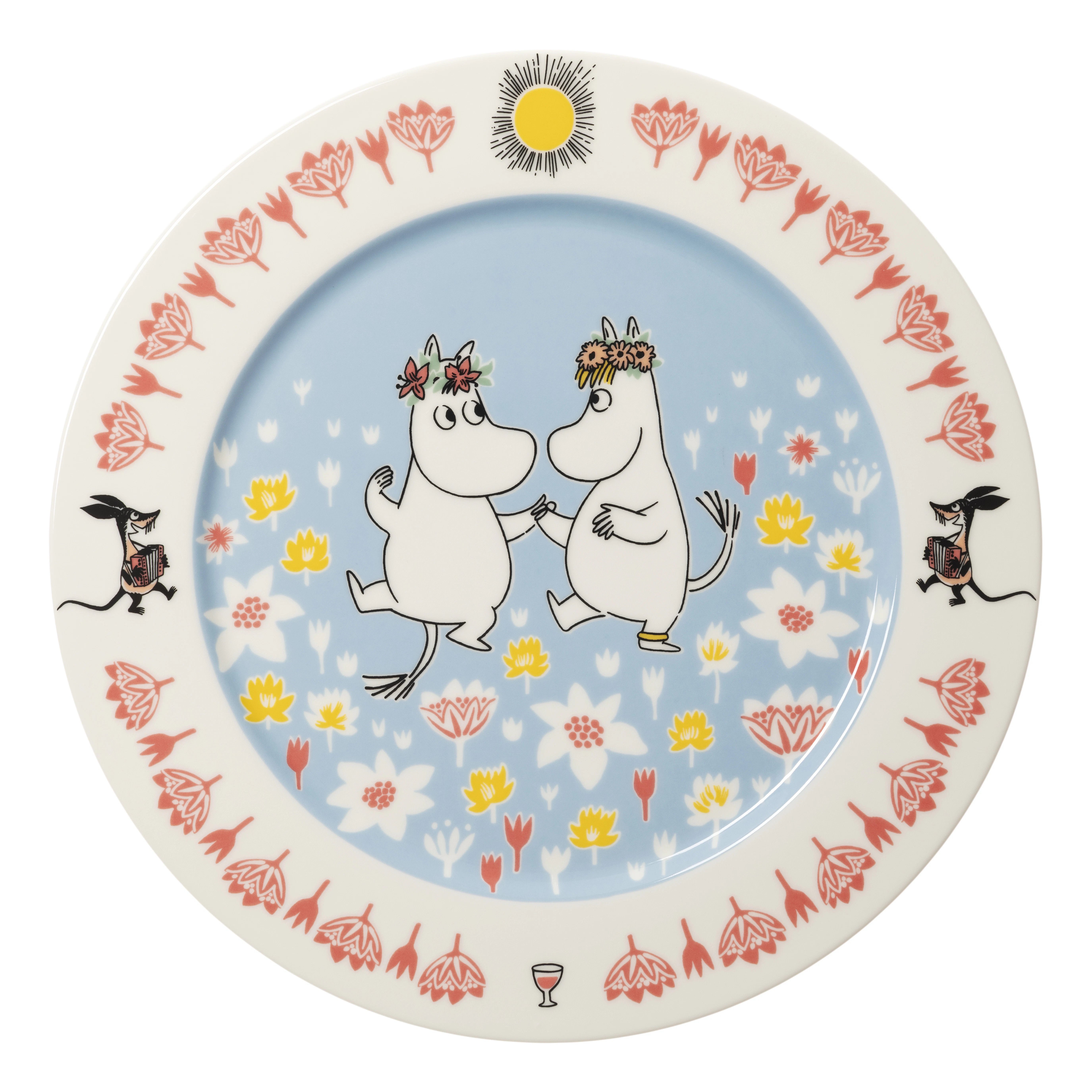 Moomin Arabia Moomin Serveringstallrik 30 Cm Sommardans - Uppl&auml;ggningsfat Vitroporslin Multi - 1083714