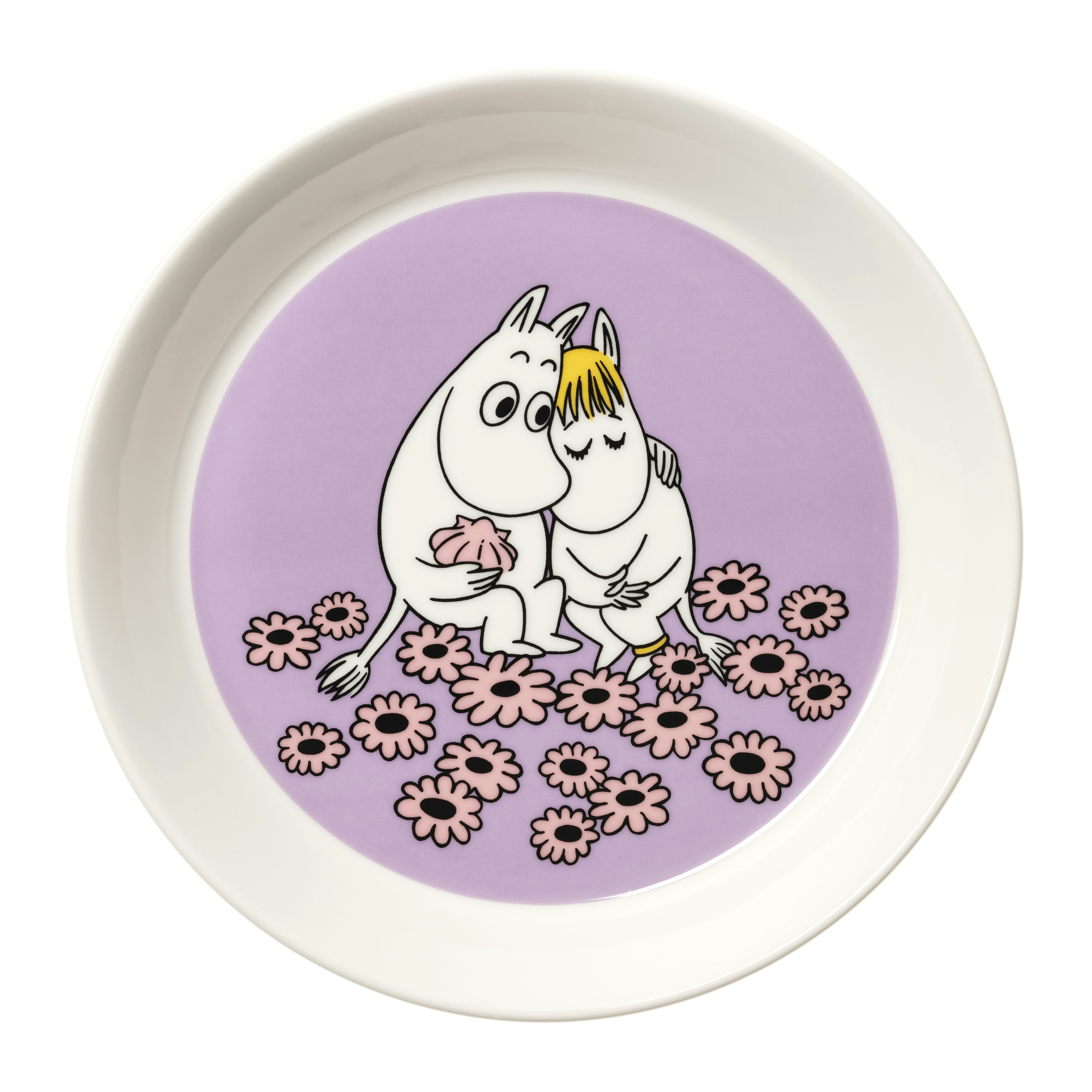 Moomin Arabia Moomin Tallrik 19 Cm F&ouml;r&auml;lskade - Assietter Vitroporslin Lila - 1082636