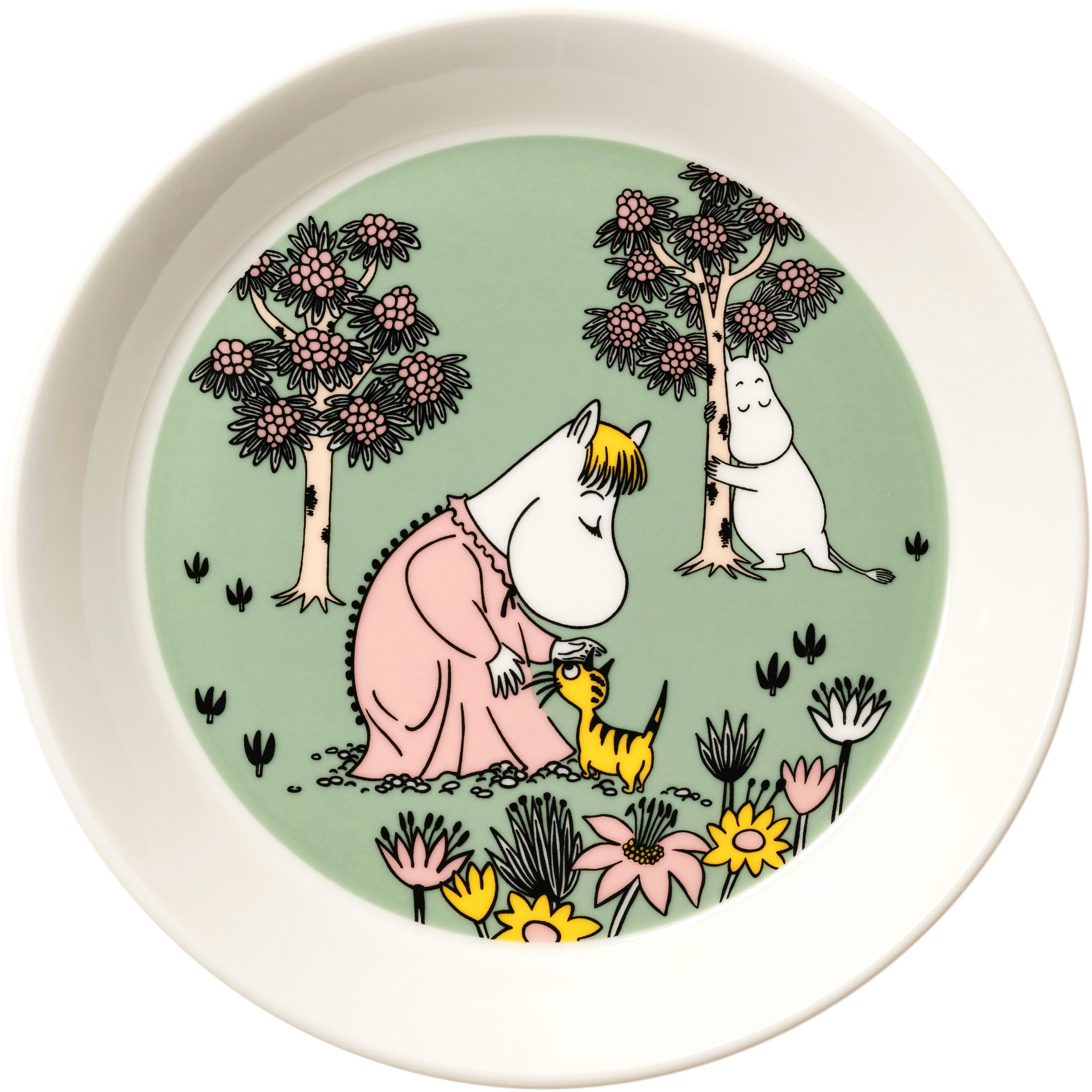 Moomin Arabia Moomin Tallrik 19 Cm Omtanke - Assietter Vitroporslin Gr&ouml;n - 1082630