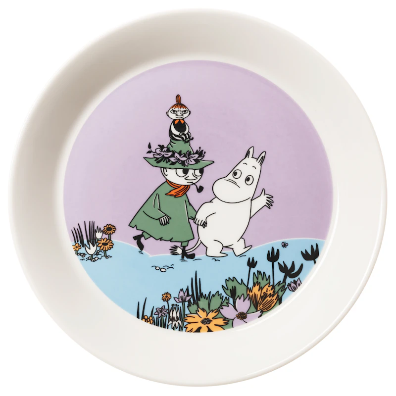Moomin Tallrik 19 cm Vänner för alltid