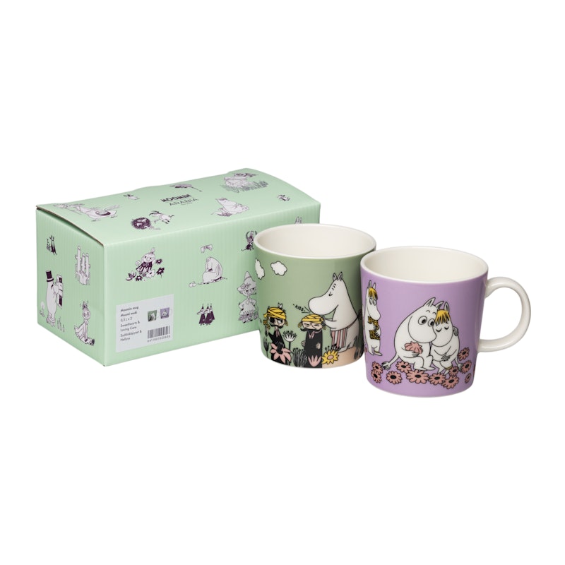Moomin Mugg 30 cl Omtanke & Förälskade 2-pack