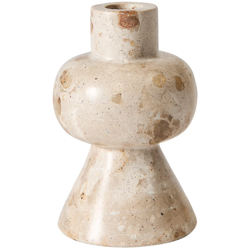 Vita Ljusstake 12 cm, Seashell