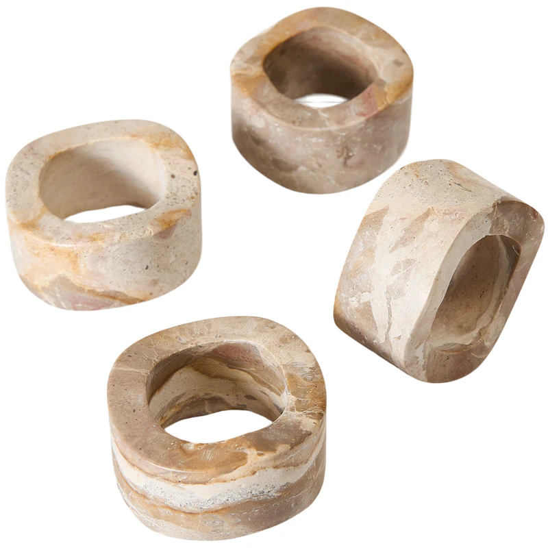 Vita Servettringar 4-pack, Seashell