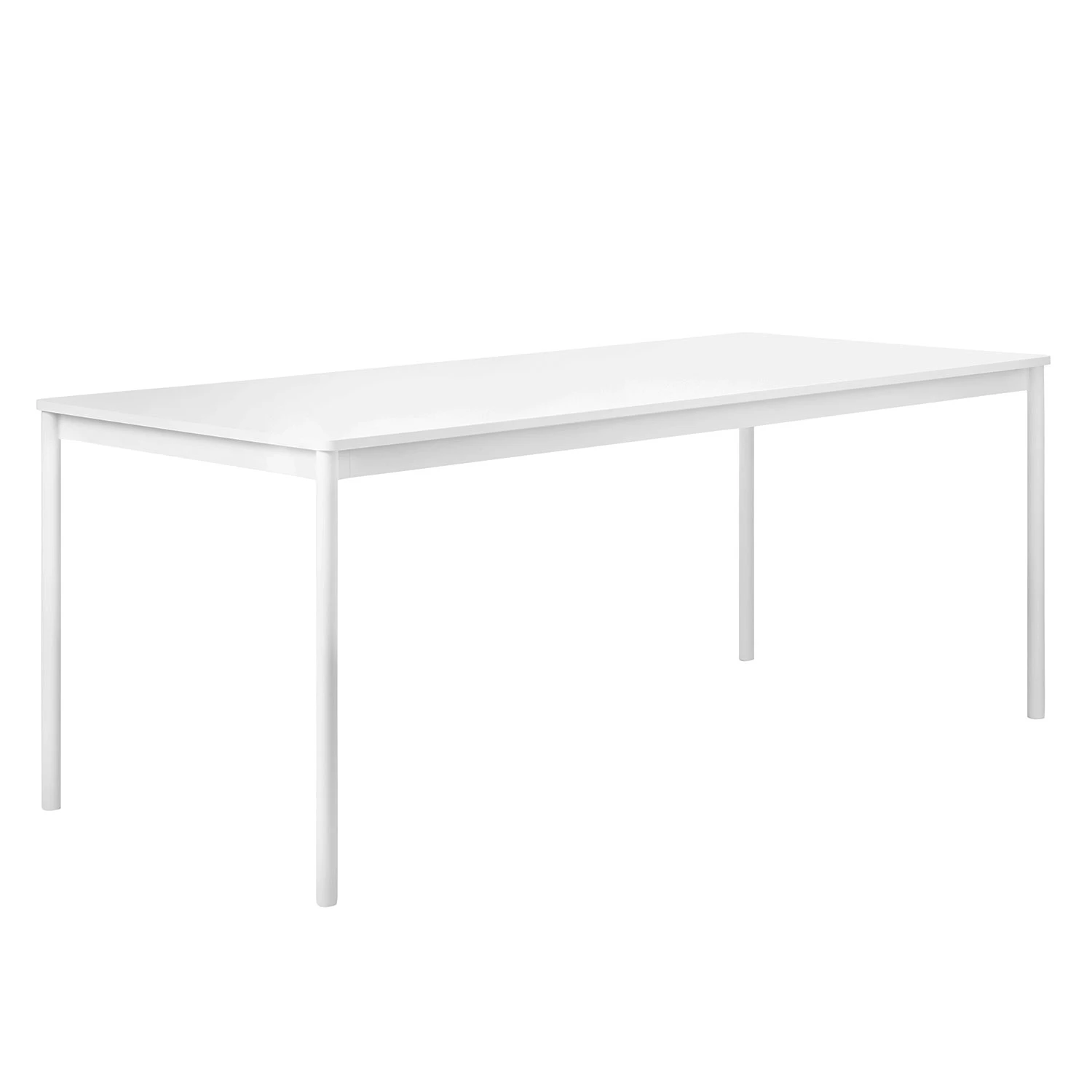 Muuto Base Bord 90x250 Cm Laminat Vit - Matbord & Barbord Aluminium Vit - BATAB250A07021